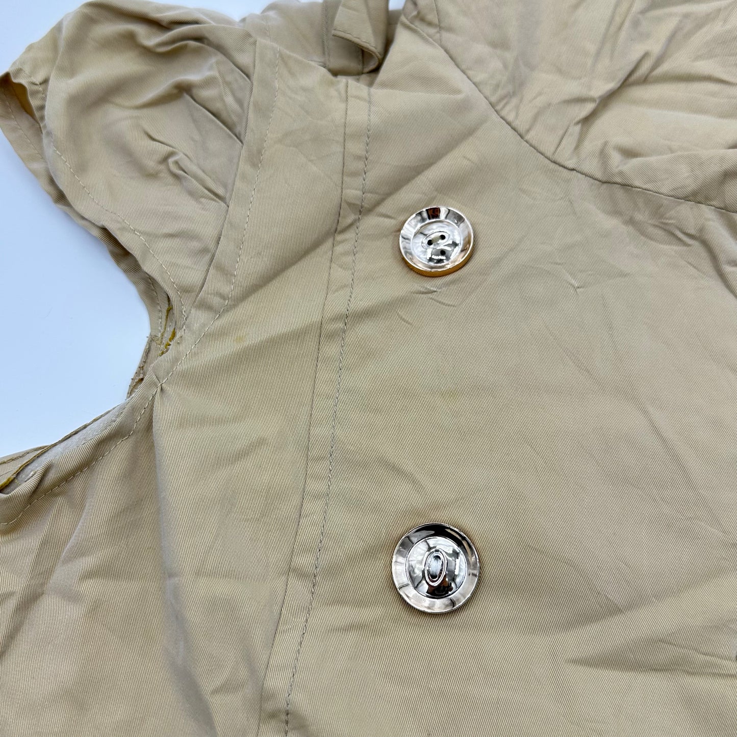 Cropped Trench Button Up Coat