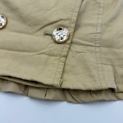 Cropped Trench Button Up Coat