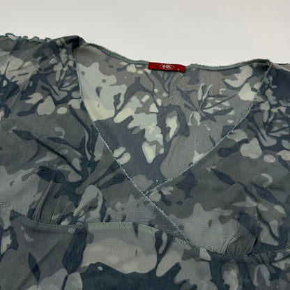 EDC Mesh Camo V-neck Flutter Sleeves Vest