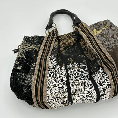 Designal 00s Mixed Patchwork Lace Paisley Two-way Bag