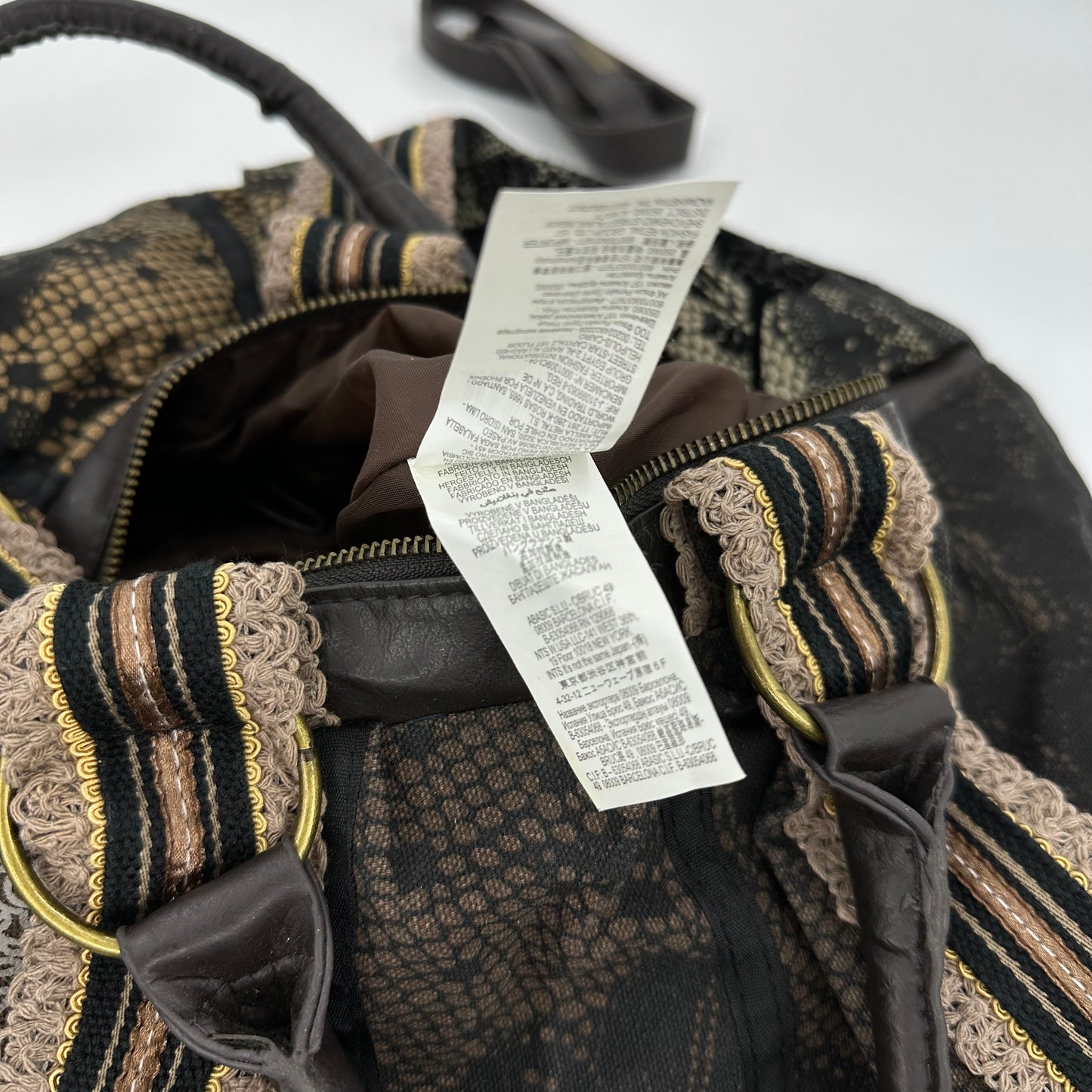 Designal 00s Mixed Patchwork Lace Paisley Two-way Bag