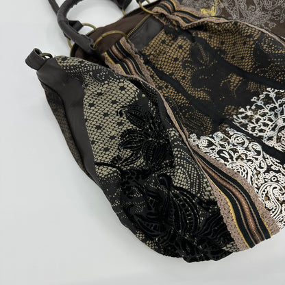 Designal 00s Mixed Patchwork Lace Paisley Two-way Bag