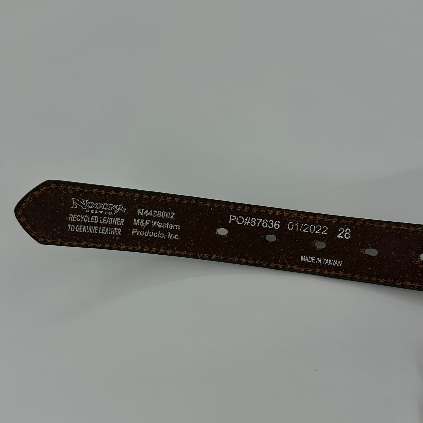 Blue Cross Cowboy Leather Belt