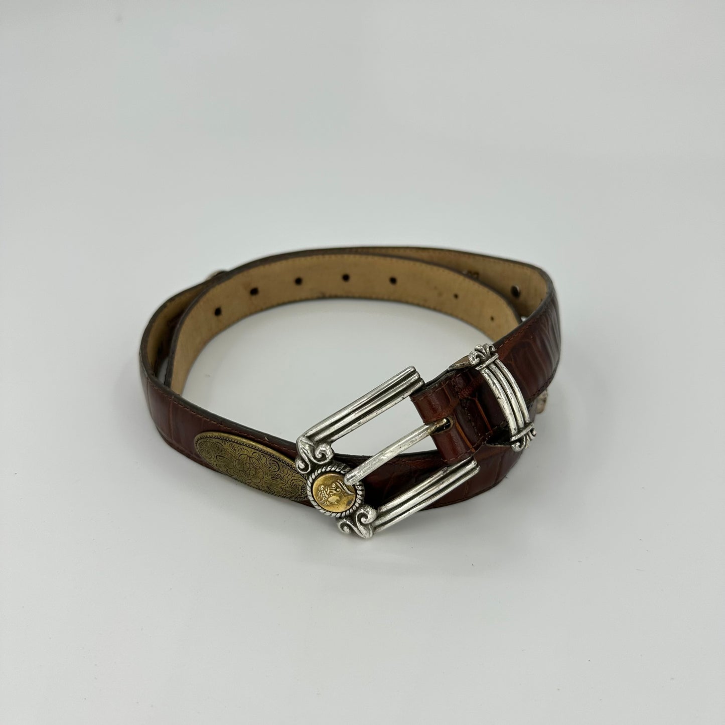 1996 Brighton Museum Collection Greco-roman Coin Leather Belt