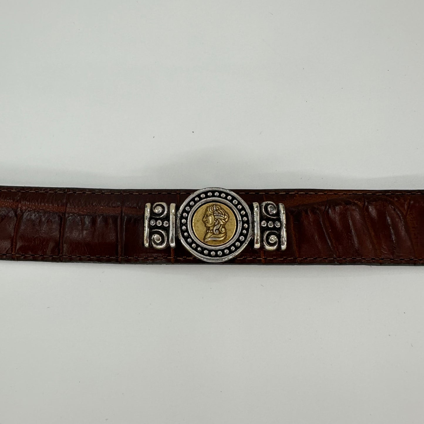 1996 Brighton Museum Collection Greco-roman Coin Leather Belt
