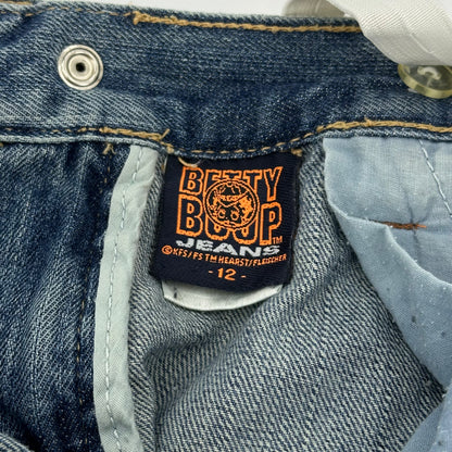 2000s Betty Boop Angel Cargo Flare Denim Jeans