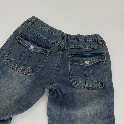 2000s Betty Boop Angel Cargo Flare Denim Jeans