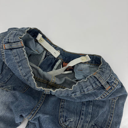 2000s Betty Boop Angel Cargo Flare Denim Jeans
