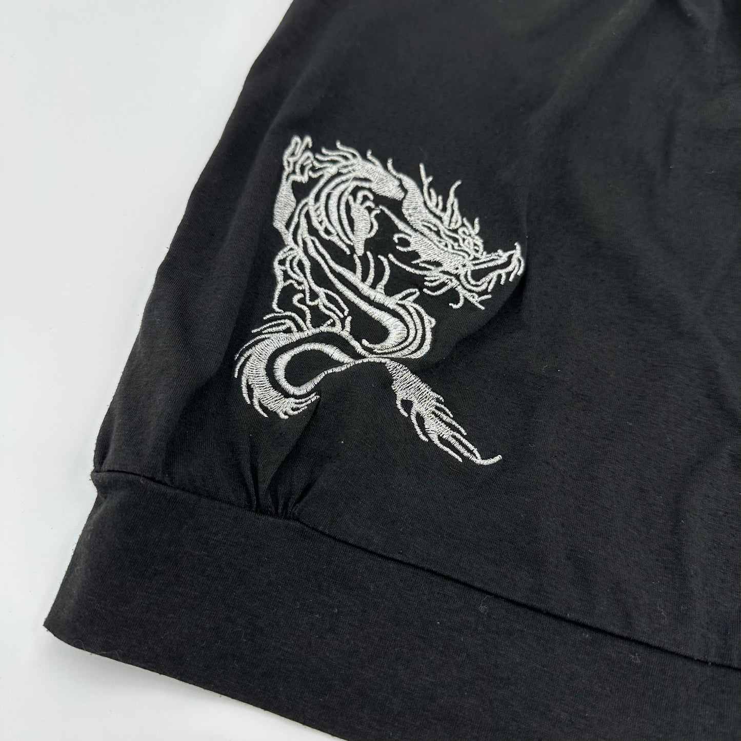 Oriental Floral Knot Dragon Embroidery Tank Top