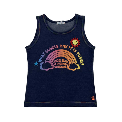 Angel Blue Rainbow Smile Tank Top