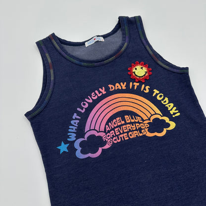 Angel Blue Rainbow Smile Tank Top