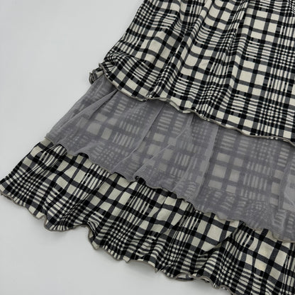 Plaid Layered Top