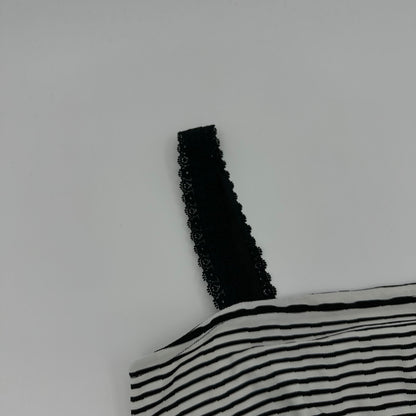 90s Striped Lace Tiered Cami Dress