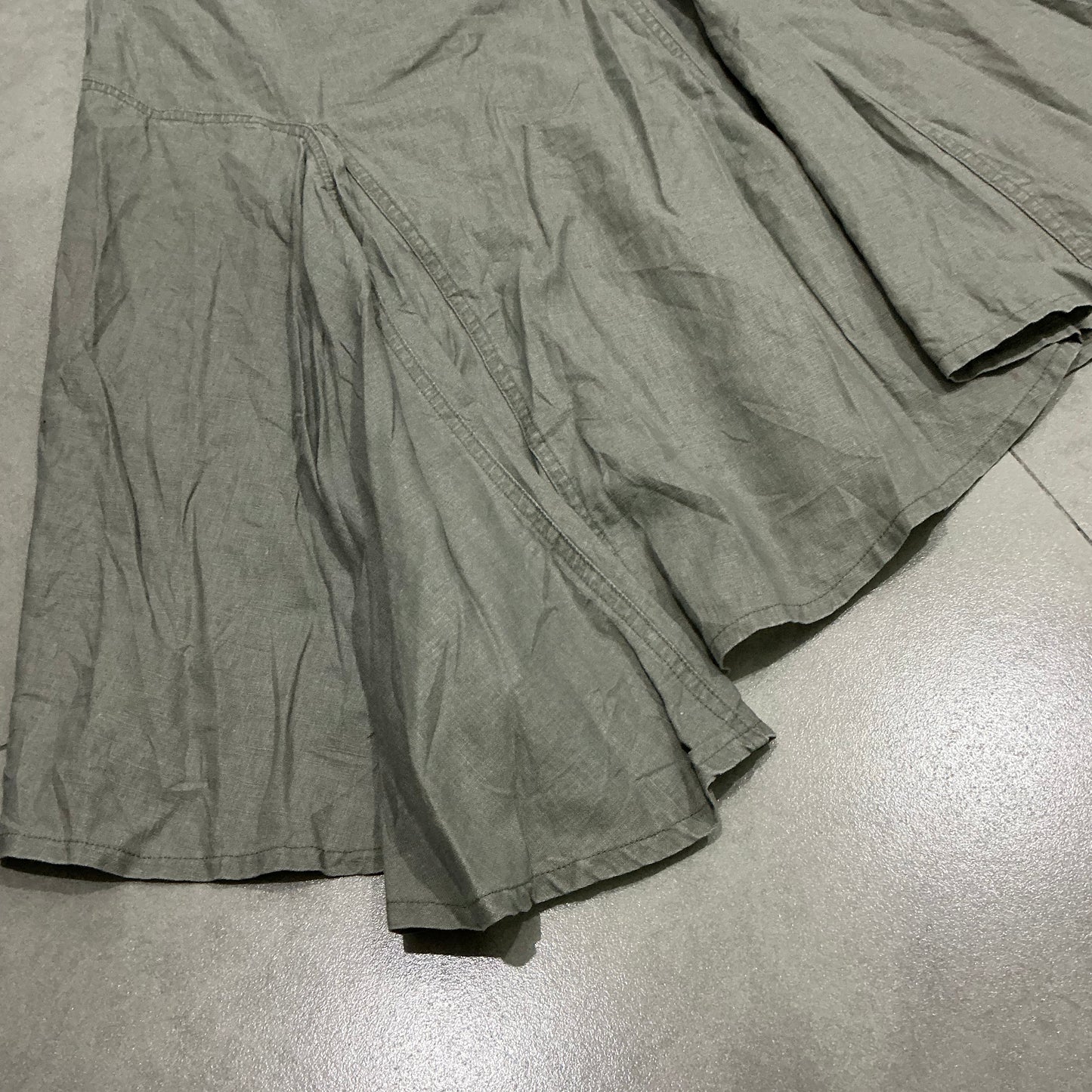 Asymmetric Drawstring Midi Skirt