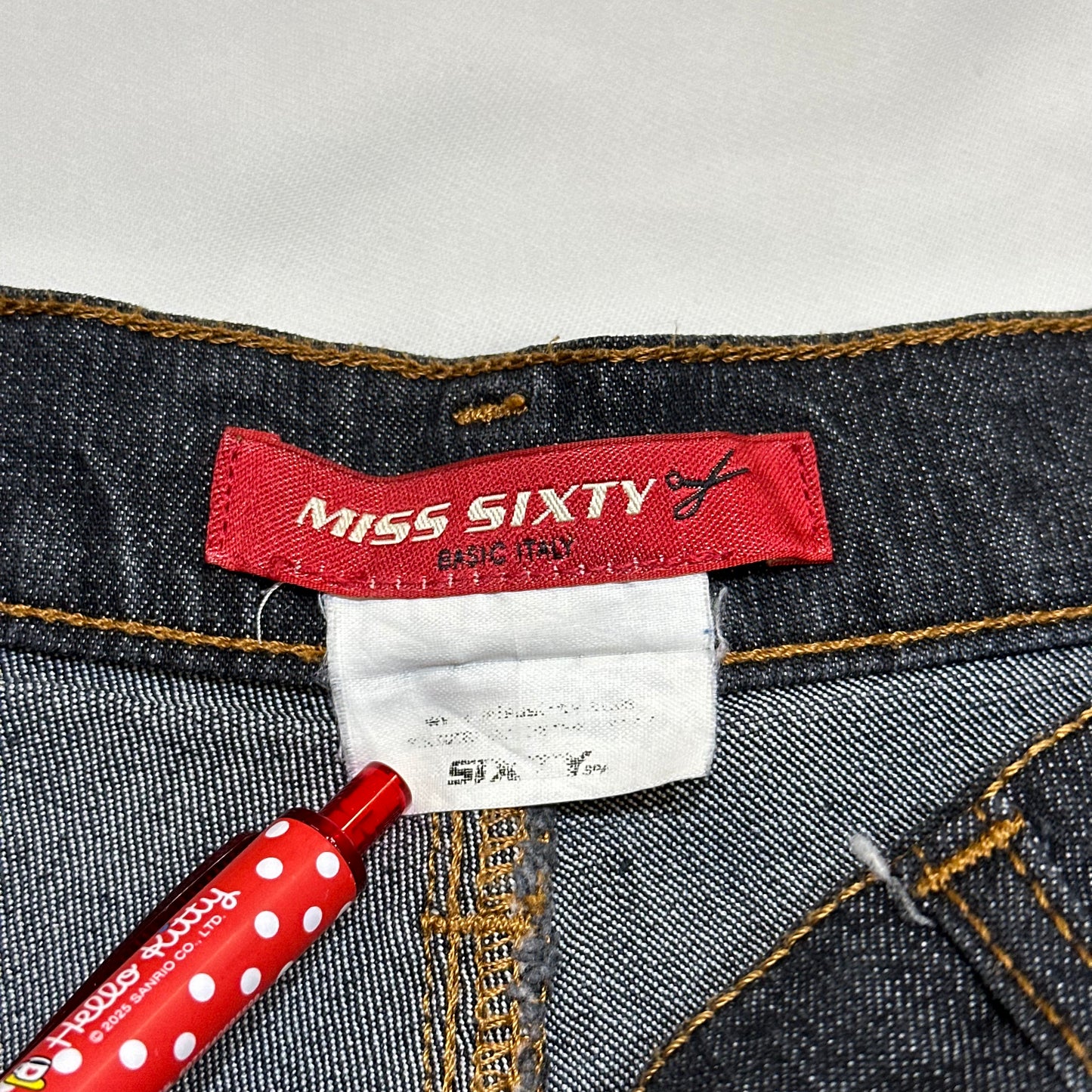 Miss Sixty Pins Denim Mini Skirt