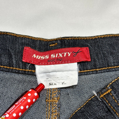 Miss Sixty Pins Denim Mini Skirt