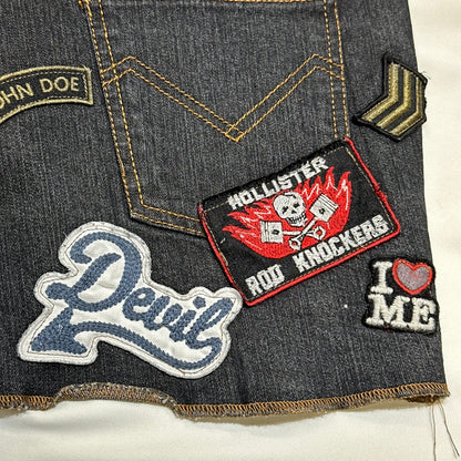 Miss Sixty Pins Denim Mini Skirt