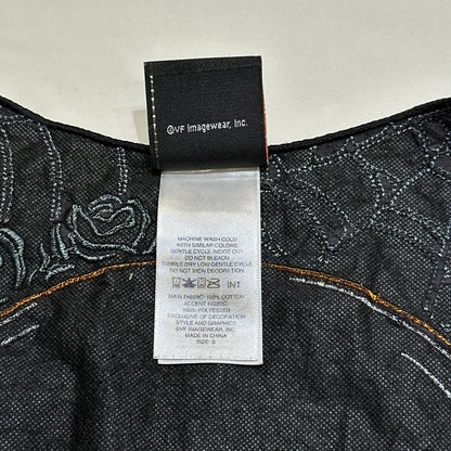 Harley Davidson 2011 Skull & Rose Embroidered Ribbed Tank Top