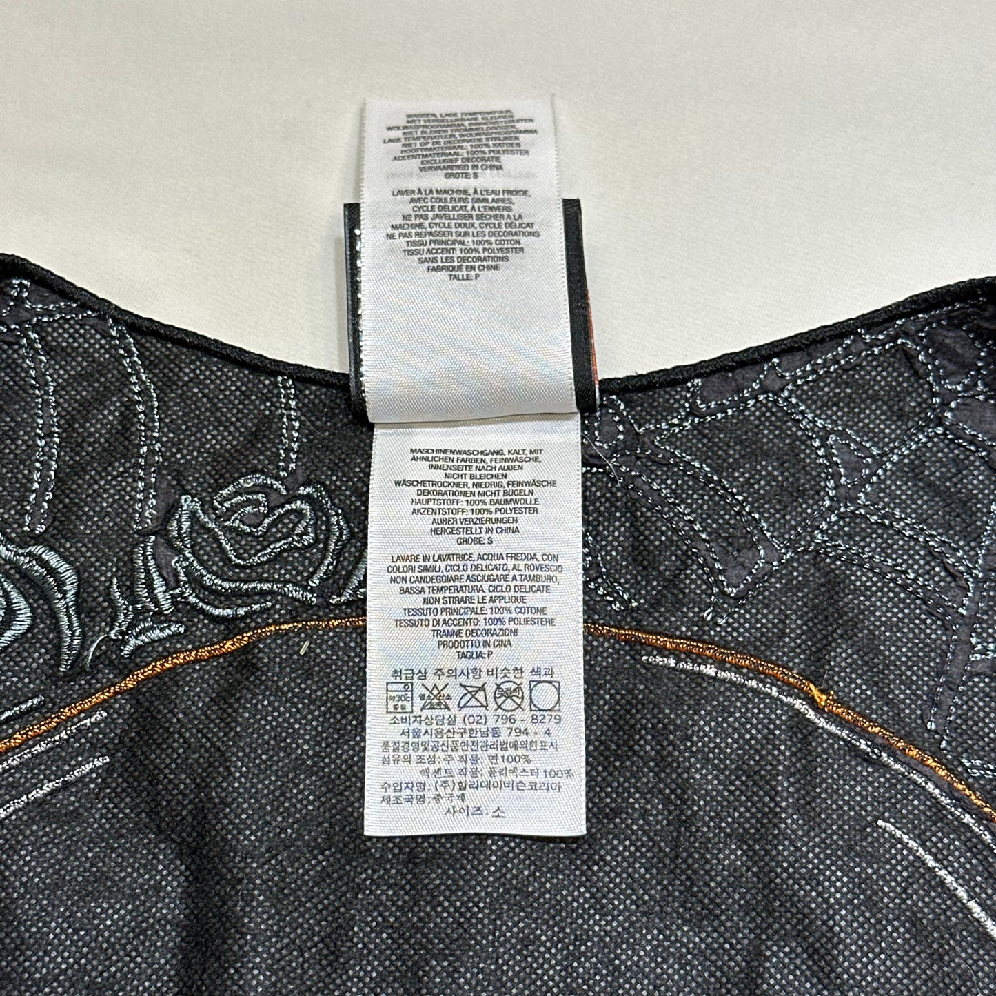 Harley Davidson 2011 Skull & Rose Embroidered Ribbed Tank Top