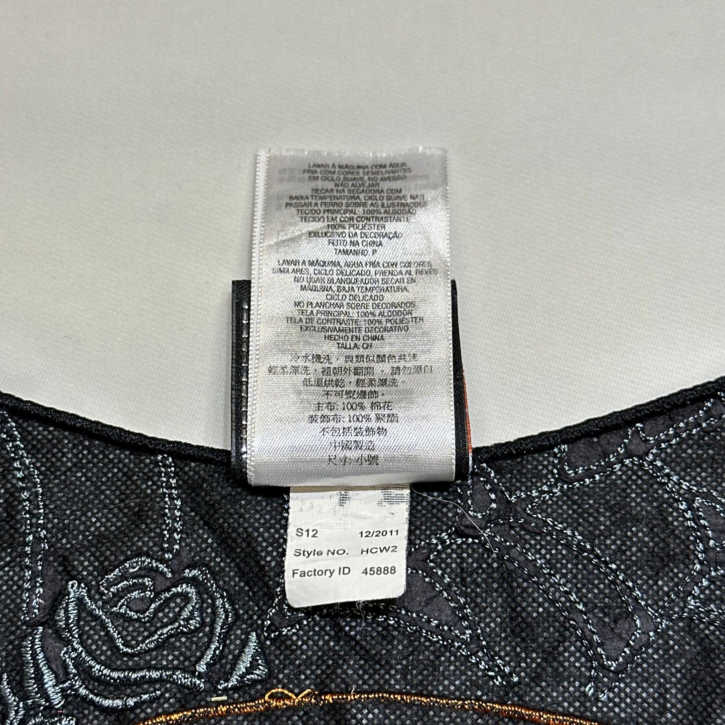 Harley Davidson 2011 Skull & Rose Embroidered Ribbed Tank Top