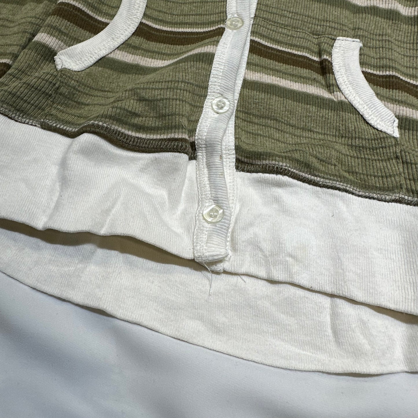Striped Rib Knit Hooded Cardigan