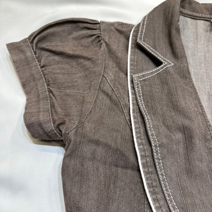 Waist Short Sleeve Blazer