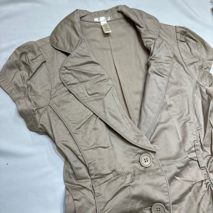 Ruched Waist Short Sleeve Blazer