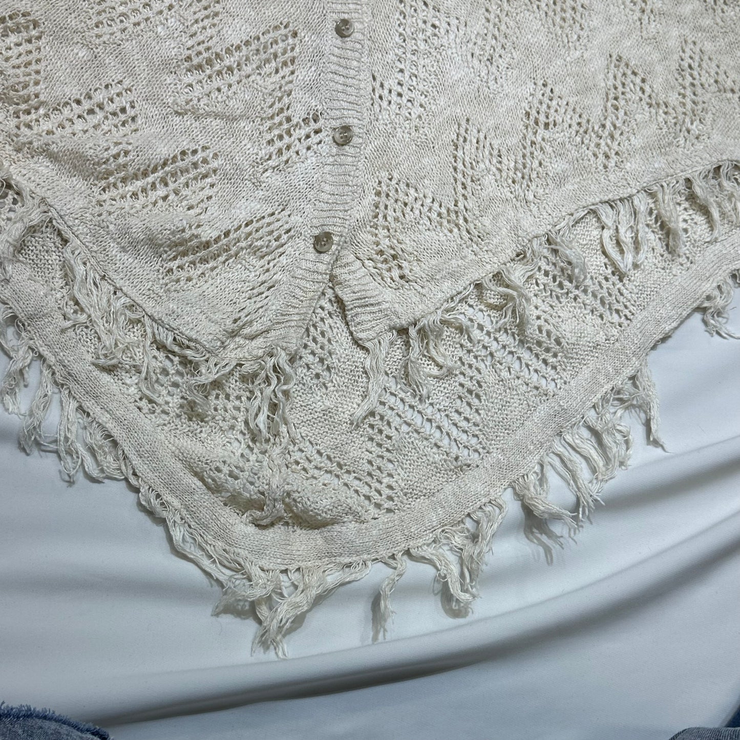 Hooded Fringe Poncho Cardigan