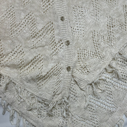 Hooded Fringe Poncho Cardigan