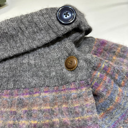 Marled Cowl Neck Knit Poncho