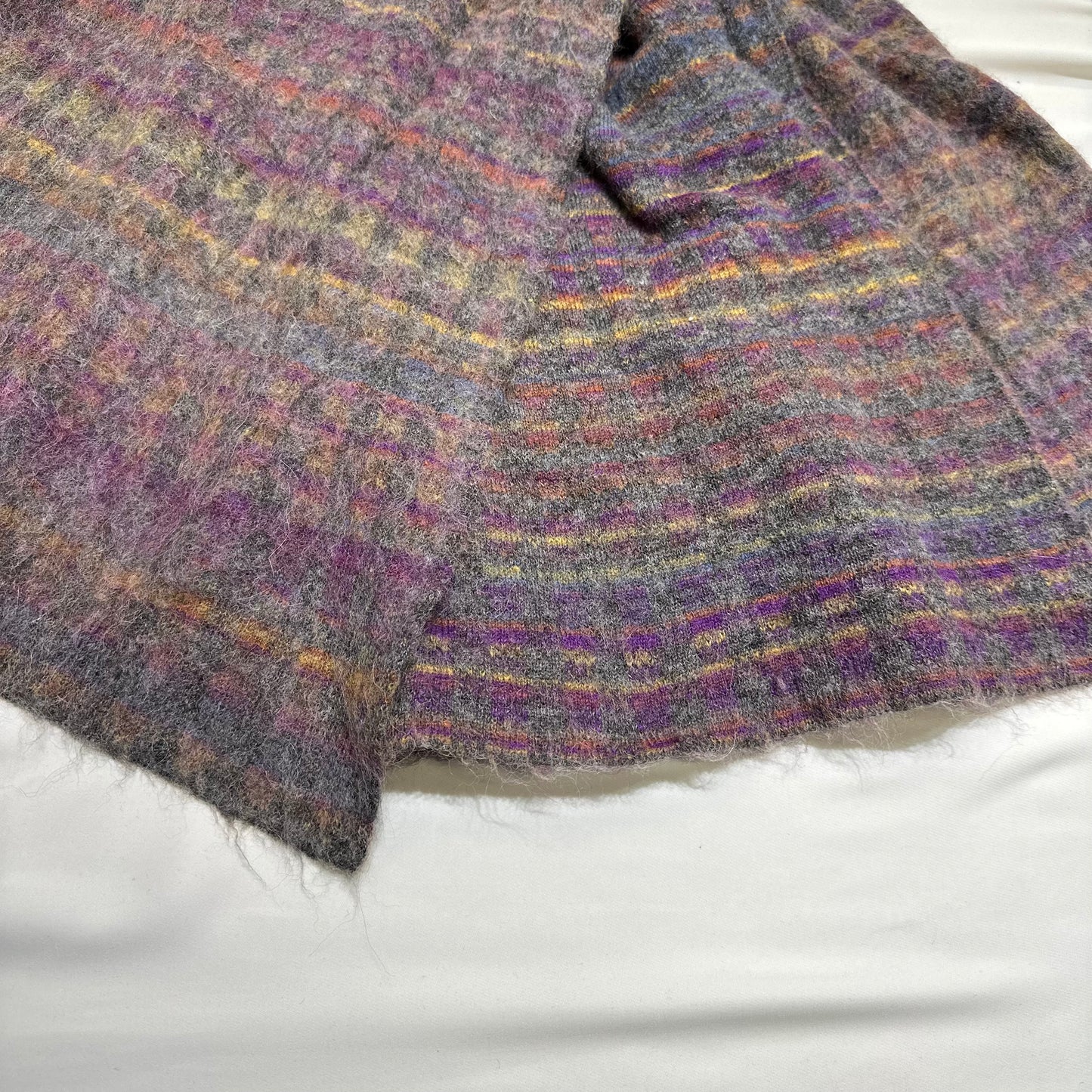 Marled Cowl Neck Knit Poncho
