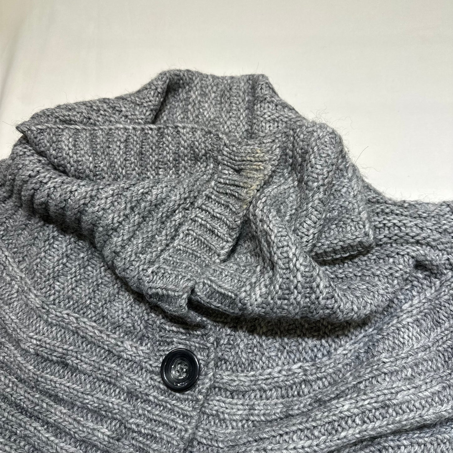 Knit Cowl Neck Cape Cardigan