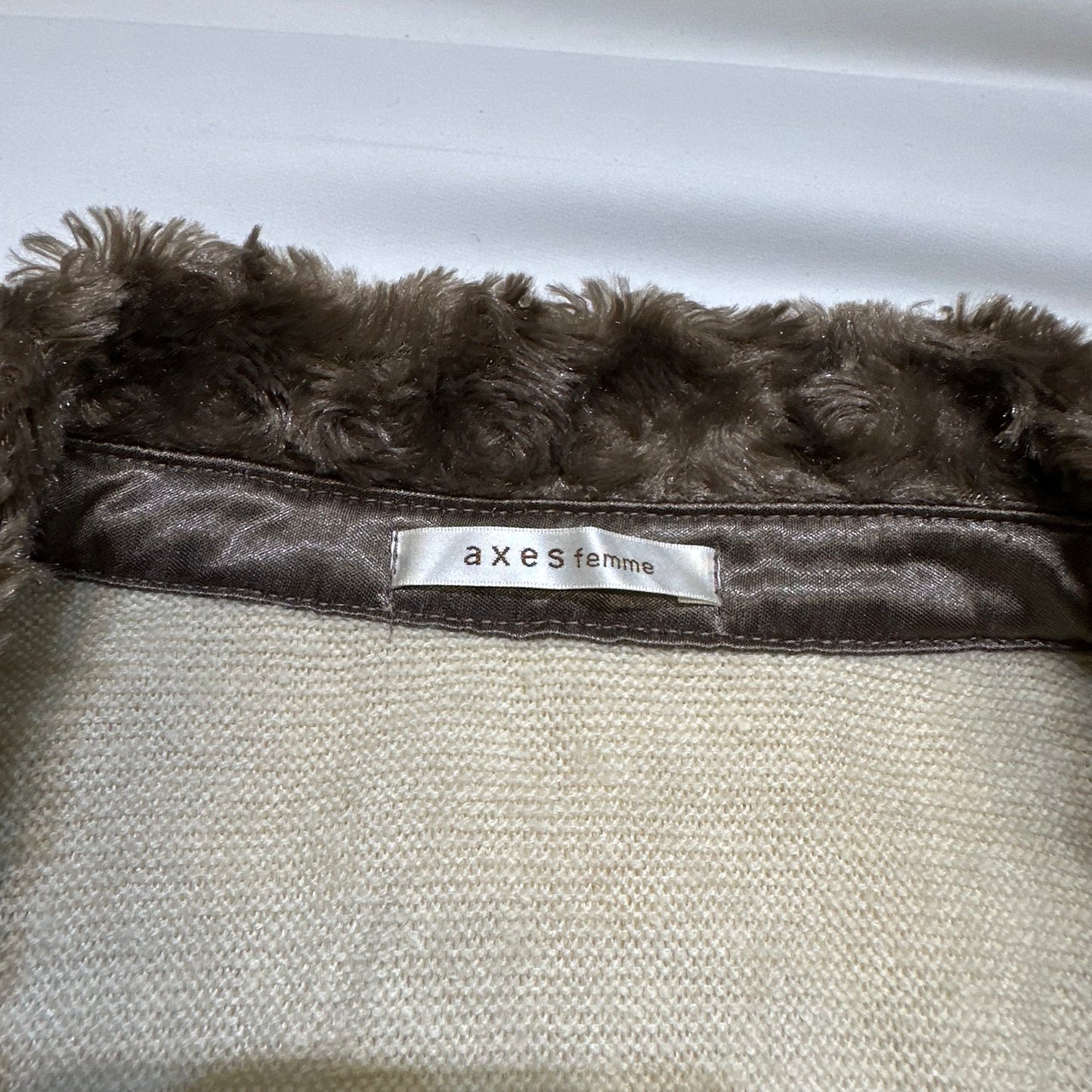 Axes Femme Fur Trim Knit Vest