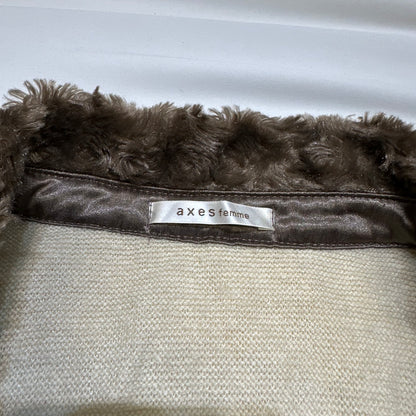 Axes Femme Fur Trim Knit Vest