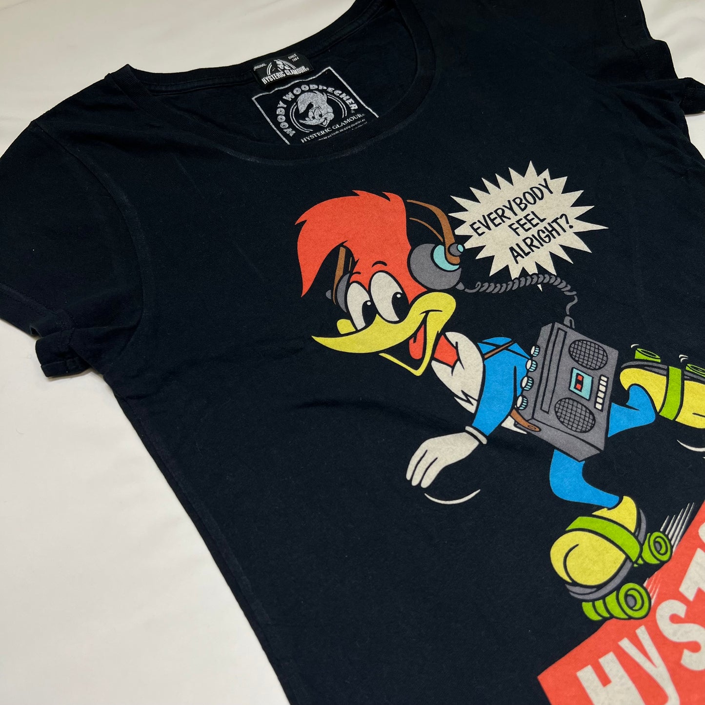 90s Hysteric Glamour x Woody Woodpecker 'Everybody Feel Alright' Tee