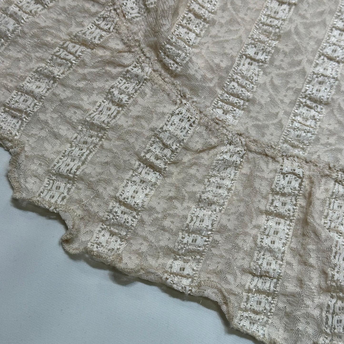 Lace Ruffle Tie-Front Bustier Top
