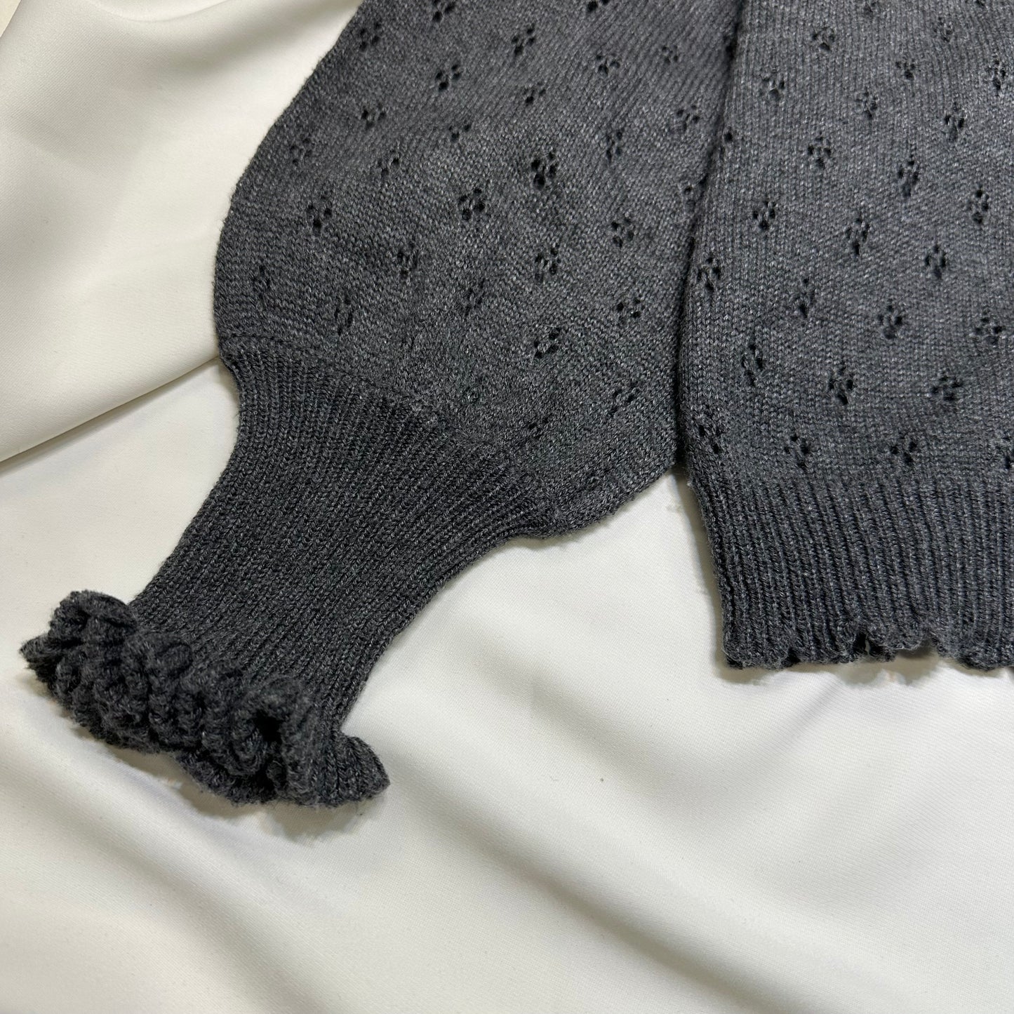 Axes Femme Tie-Neck Open Knit Sweater