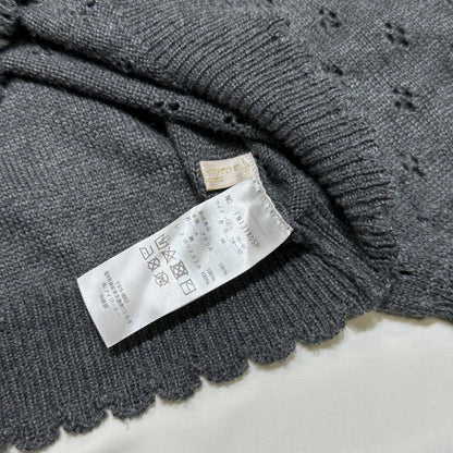 Axes Femme Tie-Neck Open Knit Sweater