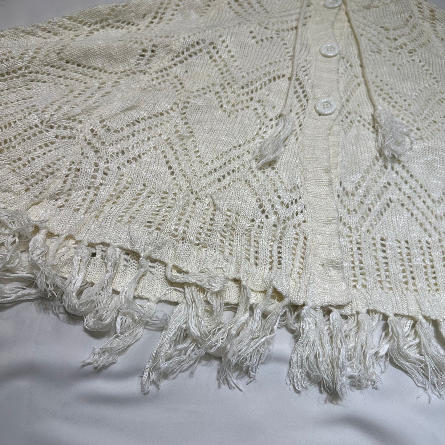 Hooded Fringe Poncho Cloak