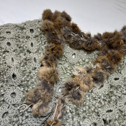Fur Trim Crochet Cardigan
