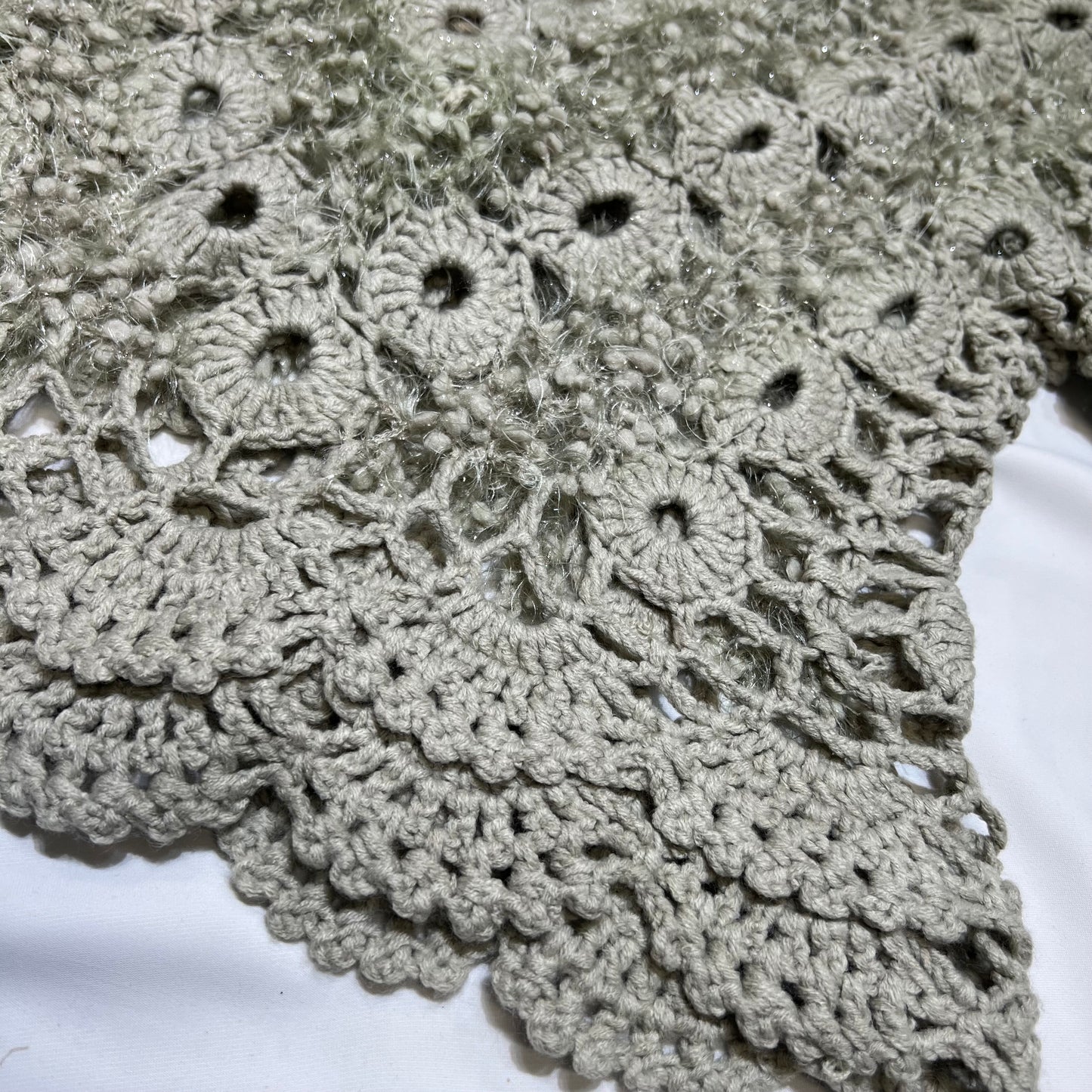 Fur Trim Crochet Cardigan