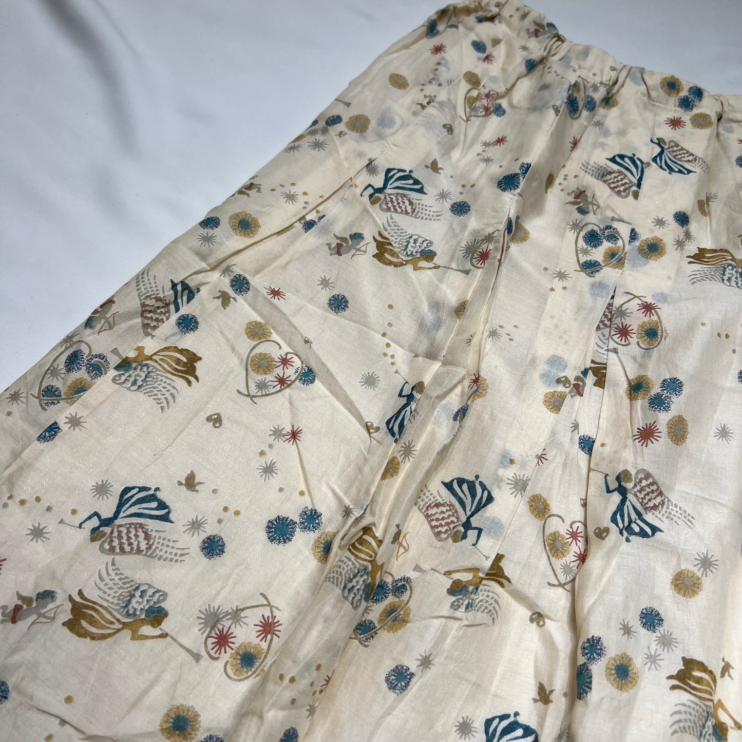 Angel Pattern Midi Skirt