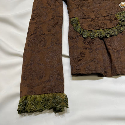 Lace Trim Floral Blazer