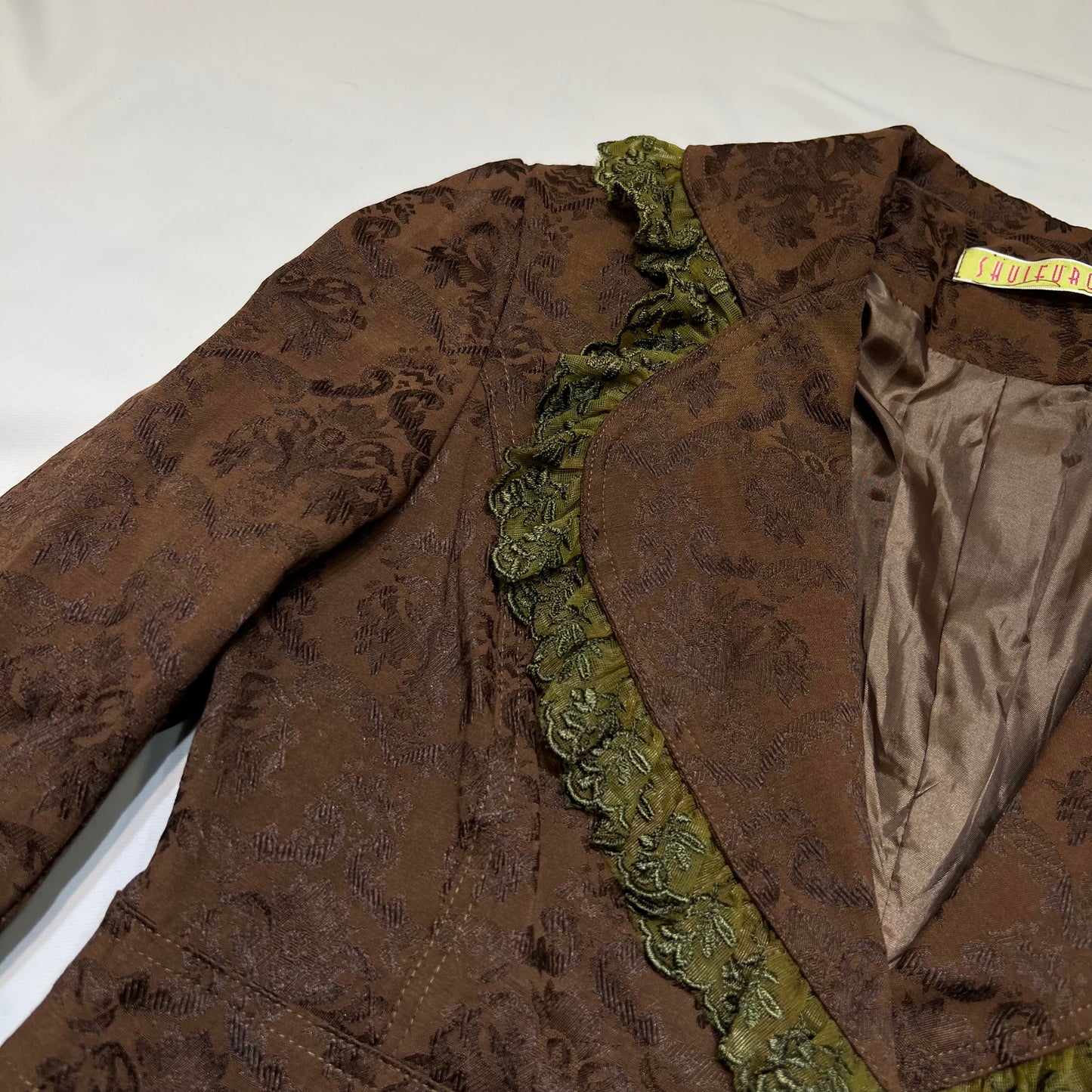 Lace Trim Floral Blazer