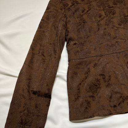 Lace Trim Floral Blazer