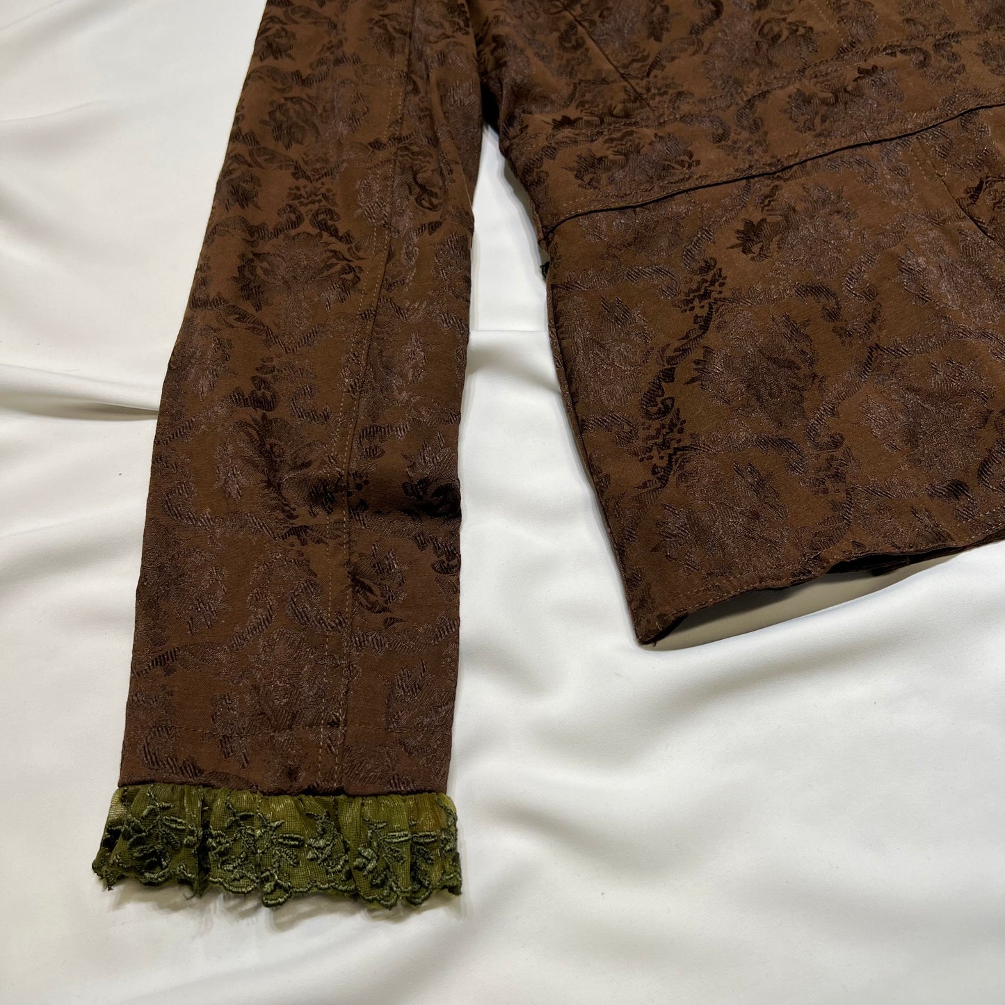 Lace Trim Floral Blazer