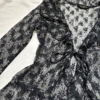 Floral Mesh Cardigan
