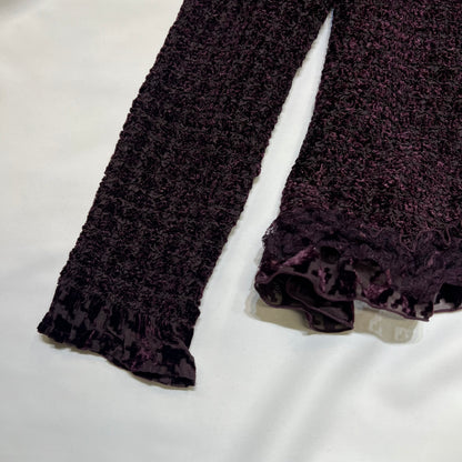 Lace Trim Knit Cardigan