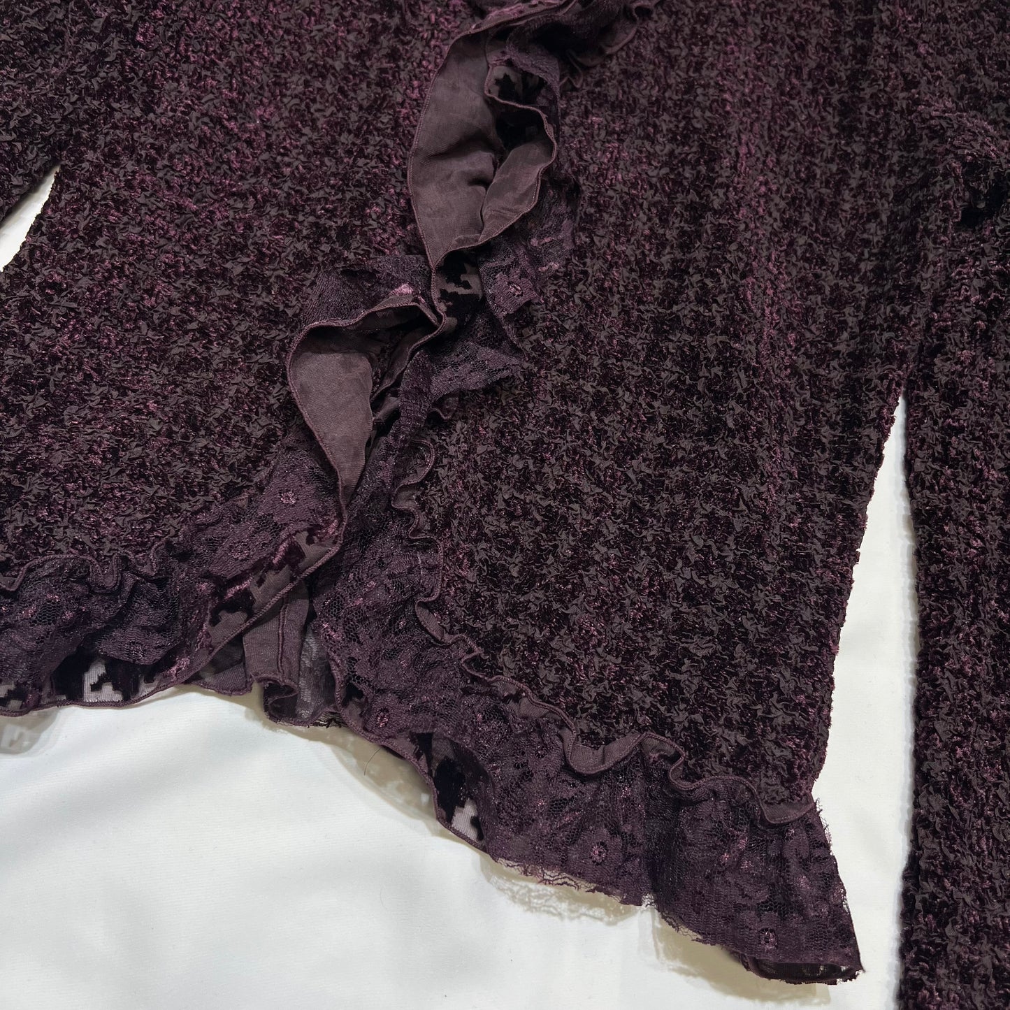 Lace Trim Knit Cardigan