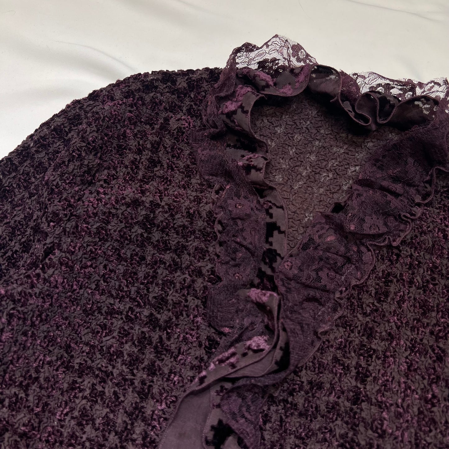 Lace Trim Knit Cardigan